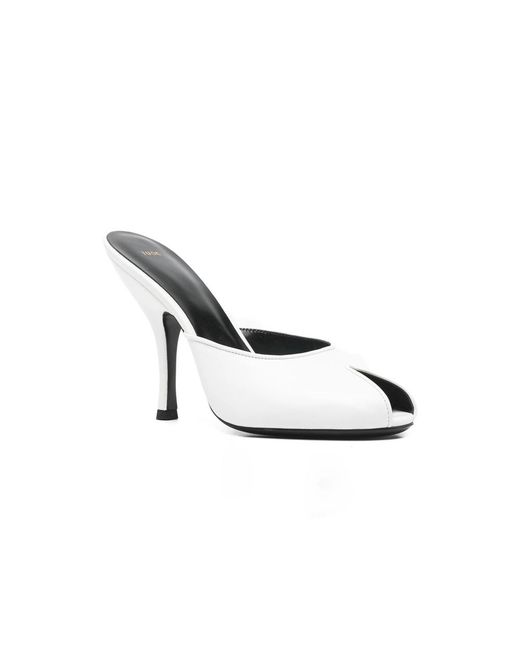 Jude White Date Leather Mules