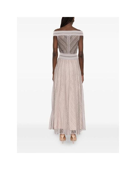Antonino Valenti Pink Ruffled-Panel Maxi Dress