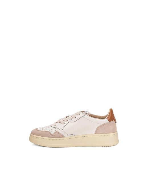Autry Natural Perforated Panelled Sneakers for men