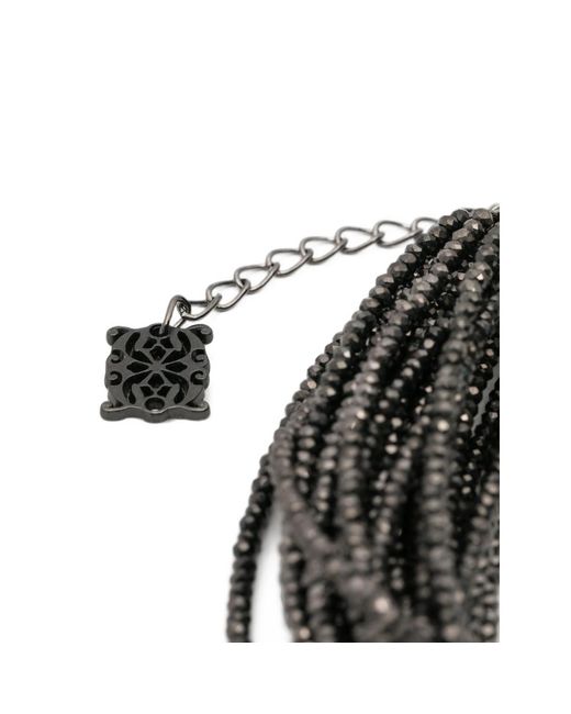Panicale Black Multi-Strand Beaded Necklace