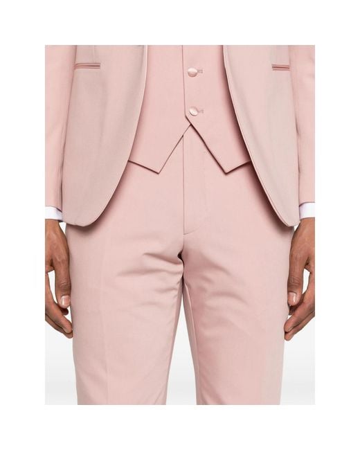 Reveres 1949 Pink Shawl-Collar Suit for men