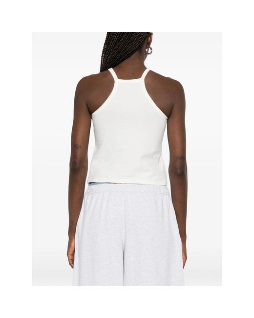 New Balance White Sleeveless Racerback Tank