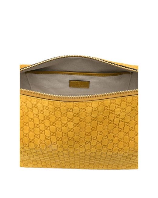 Gucci Yellow Monogram Top-Handle Medium Shoulder Bag