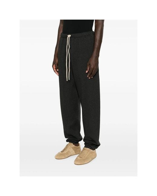 Fear Of God Black Classic Fleece Drawstring-Waist Track Pants for men