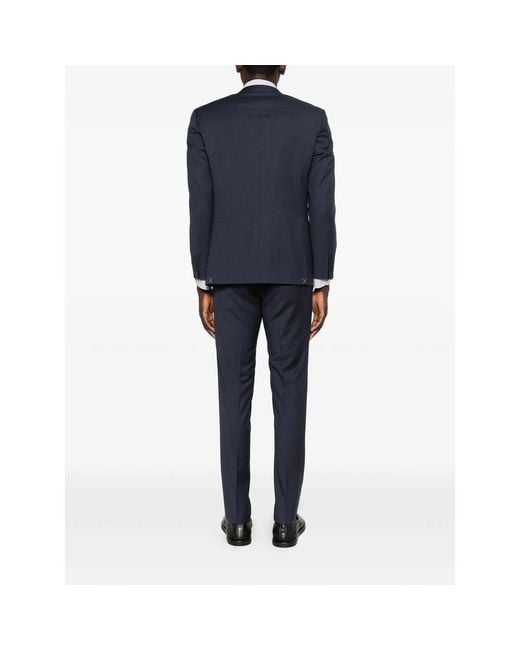 Canali Blue Suit Two-Piece Wool for men