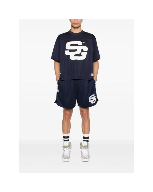 SUMMER GAMES Blue Logo-Print T-Shirt for men