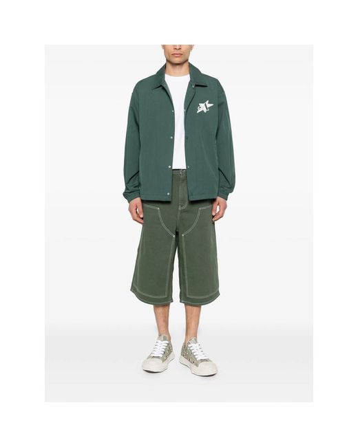Awake Couture Green L. E. Community Coaches Jacket for men