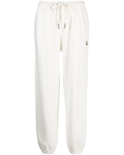 Moncler White Drawstring-waist Cotton Track Pants