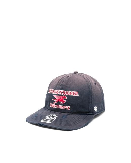 Represent Blue X 47 Nothing Tougher Distressed Baseball Cap for men