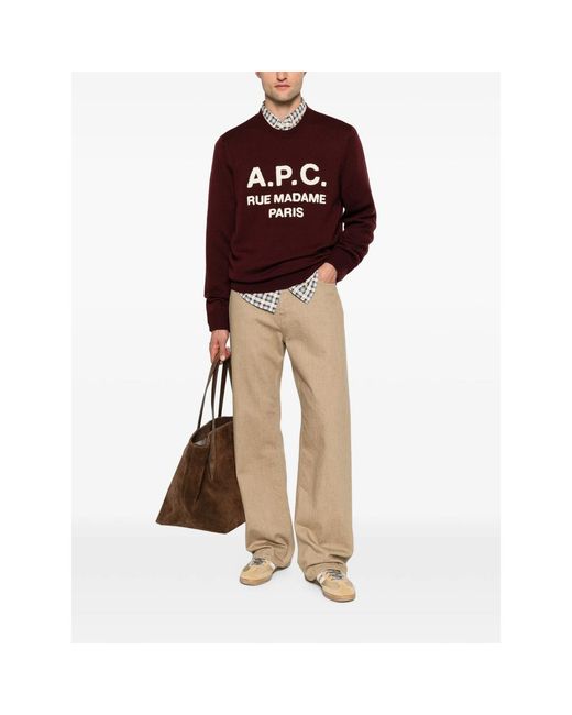 A.P.C. Red Sweaters & Knitwear for men