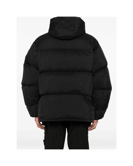 Canada Goose Black Sterling Logo-Patch Padded Jacket for men