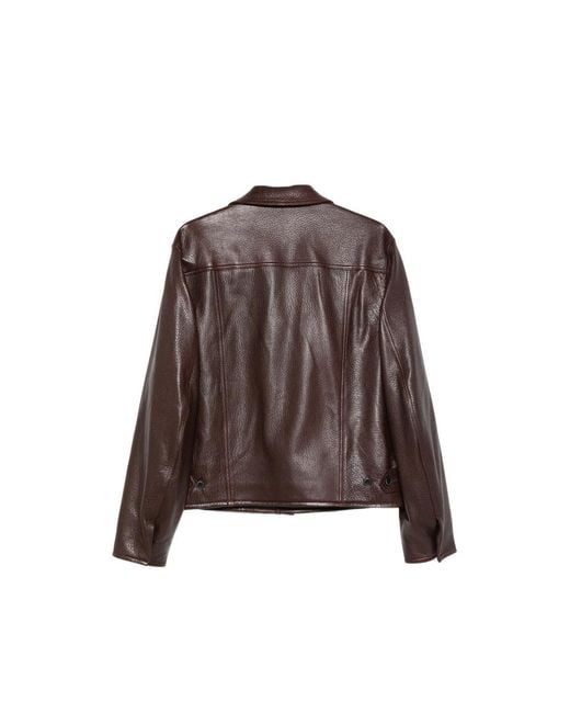TONYWACK Brown Notched-Lapel Flap-Pockets Jacket for men
