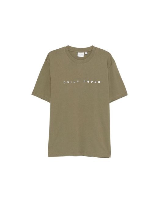 Daily Paper Green Logo-Detail T-Shirt for men