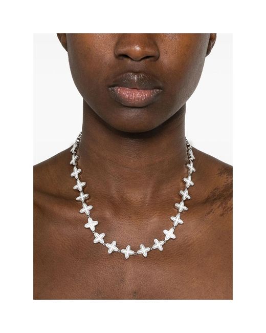 DARKAI Metallic Clover Necklace for men