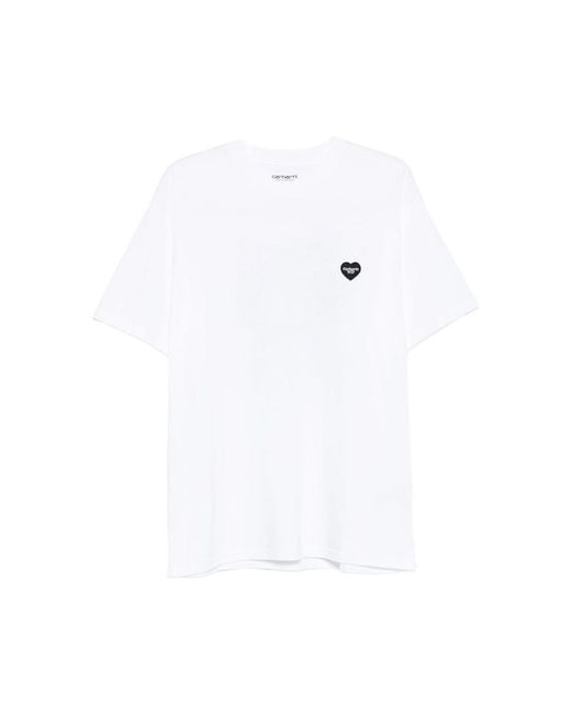 Carhartt White S/S Heart Ii Hartt Cotton T-Shirt for men