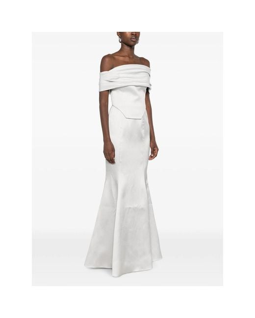 Solace London White Alta Maxi Dress