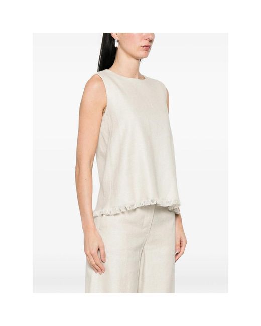 Max Mara White Neutrals Tops