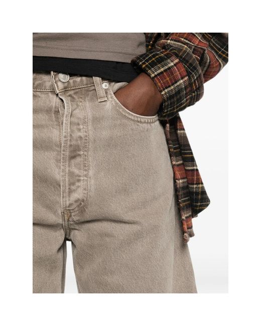Agolde Gray Luna Belt-Loop Jeans
