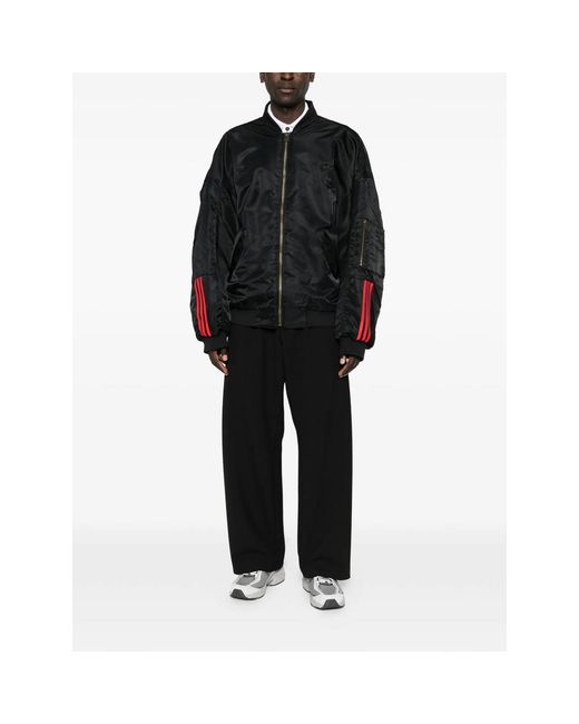 ADIDAS X WILLY CHAVARRIA Black X Willy Chavarria Satin Bomber Jacket for men