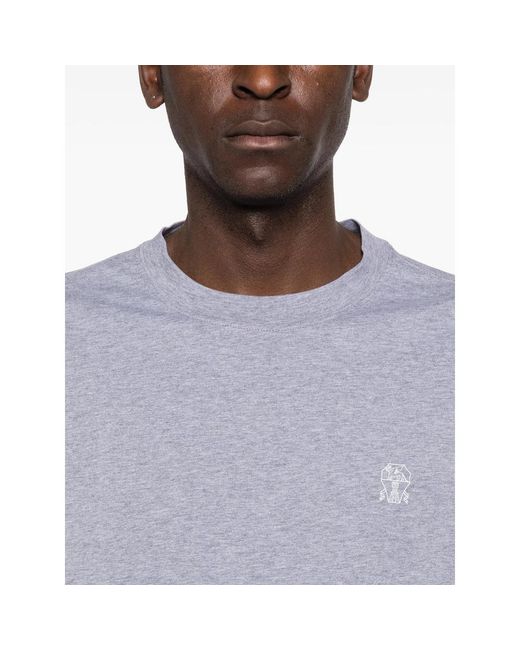 Brunello Cucinelli Blue T-Shirts & Vests for men