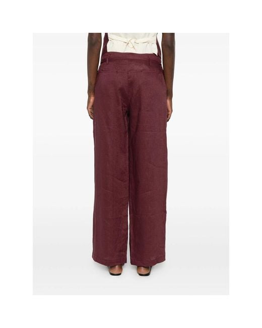 JC Sophie Red Loire Belted Trousers