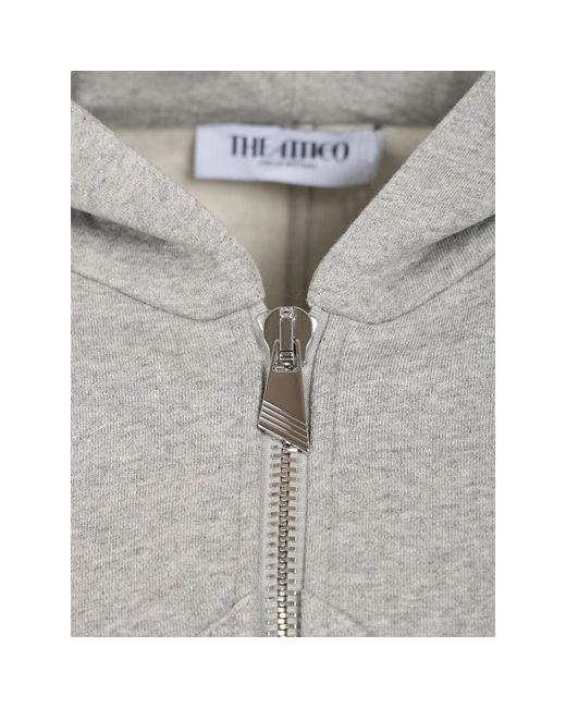 The Attico Gray Sweatshirt Embroidered Logo