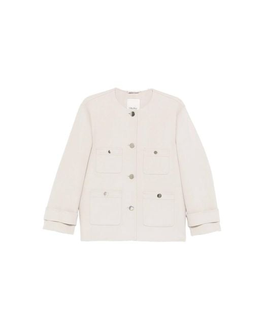 Max Mara White Outerwears Neutral
