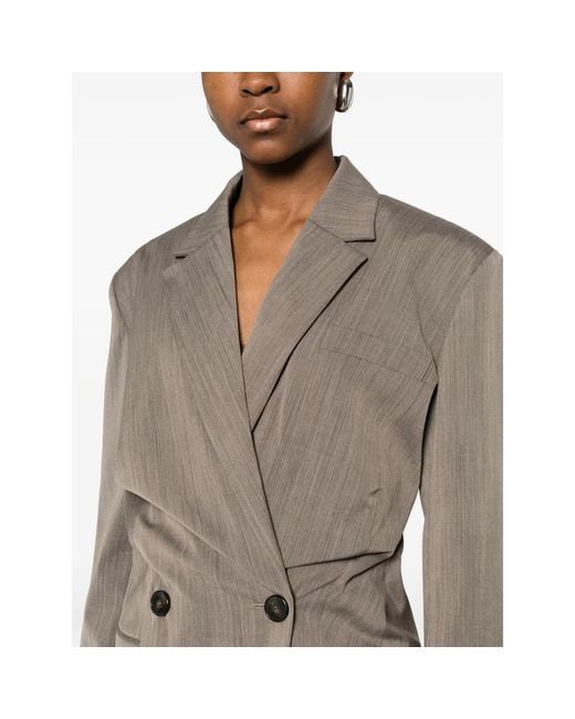 IRO Brown Double-Breasted Blazer
