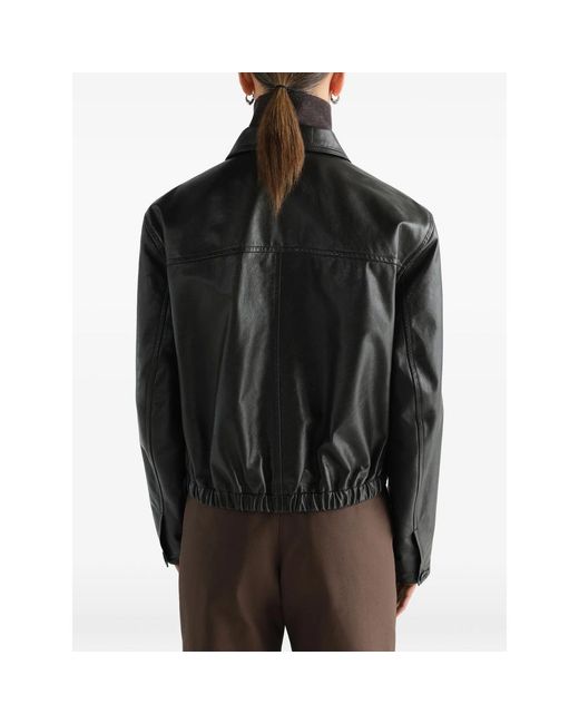 Lemaire Black Soft Leather Blouson