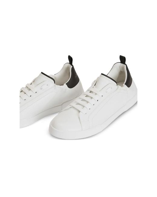 Dolce & Gabbana White Portofino Calfskin Sneakers for men