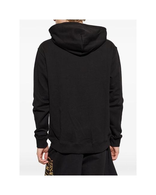 Versace Jeans Couture Black Hooded Sweater for men
