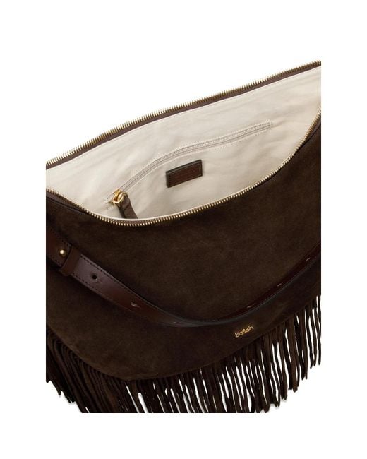Ba&sh Brown Fringes Suede Tote Bag