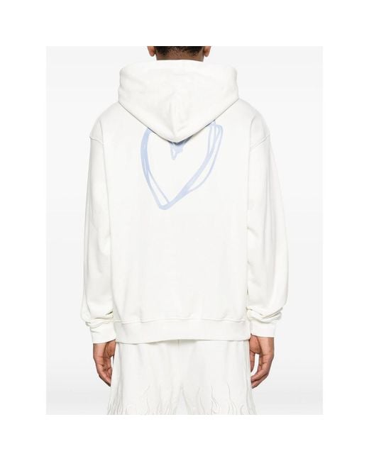 Vision Of Super White Logo-Patch Hoodie for men
