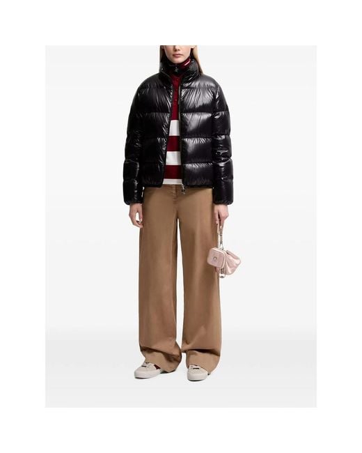 Moncler Black Abbadia Quilted Logo-Patch Jacket