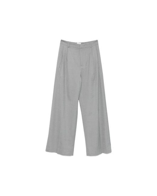 Tela Gray Pleated Trousers