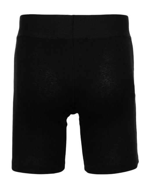 Ludovic de Saint Sernin Black Logo-Embroidered Cyclist Shorts for men