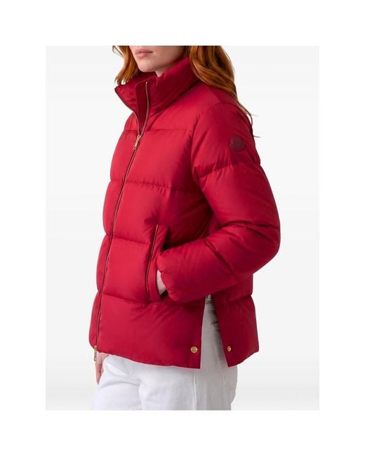 Moncler Red Vivantesse Short Down Jacket