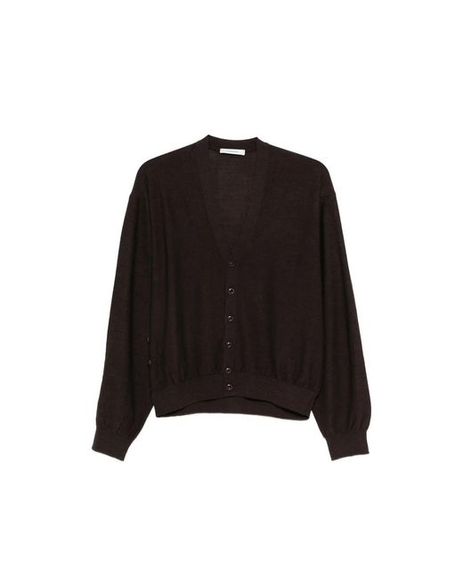 Lemaire Black Twisted Cardigan for men