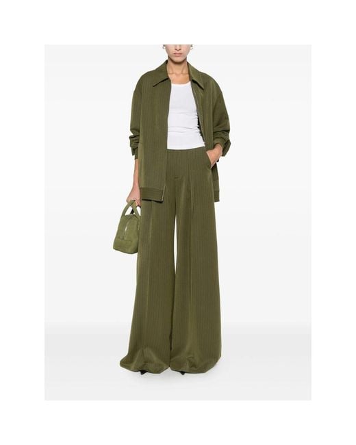 LE SULLY STUDIO Green Pleated Trousers