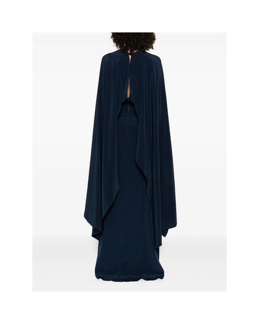 Stephane Rolland Blue V-Neck Maxi Dress