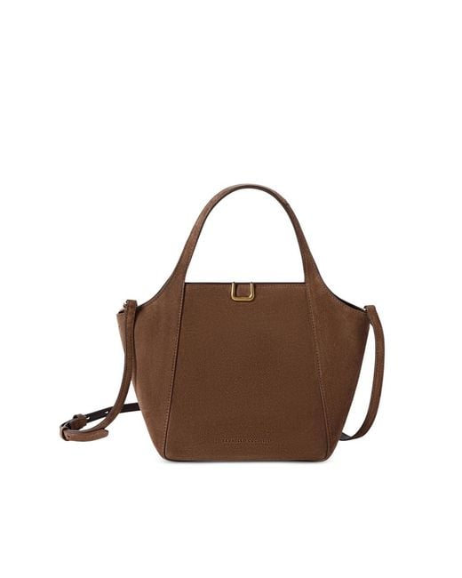 Brunello Cucinelli Brown Sartorial Small Bucket Bag