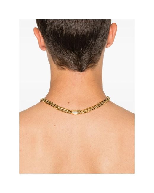 DARKAI Metallic Curb-Link Necklace for men