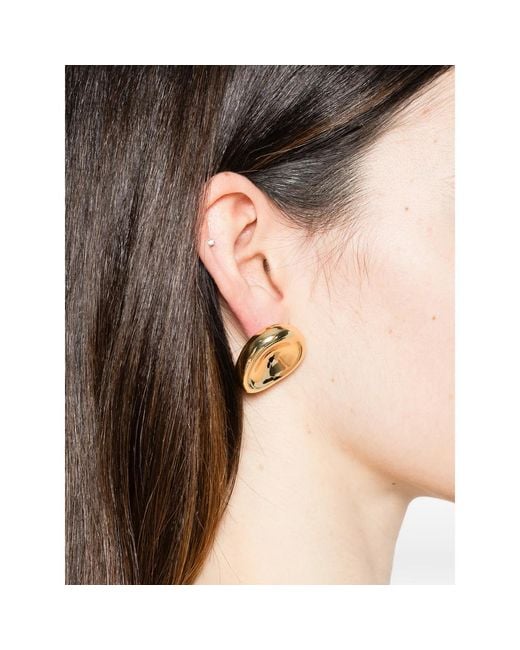 Joseph Metallic Medium Bean Gilded Earrings