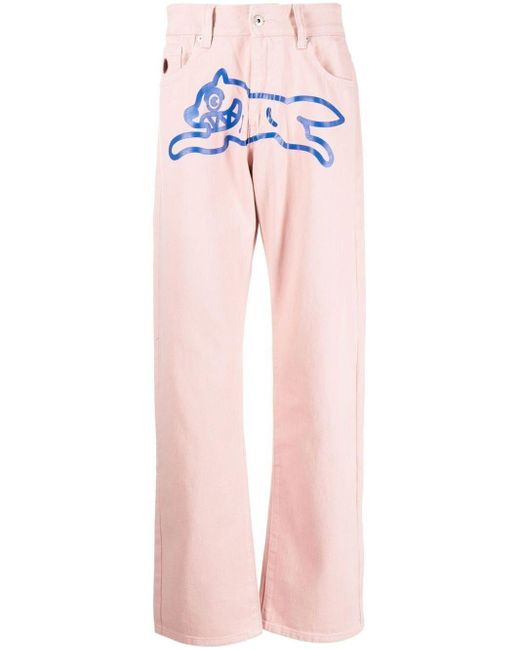 ICECREAM Pink Running Dog Denim Jeans for men