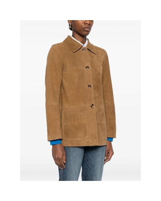 Ba&sh Brown Button Pocket Jacket