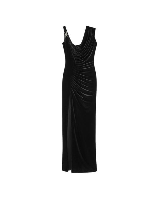 Versace Black La Medusa Velvet Gown