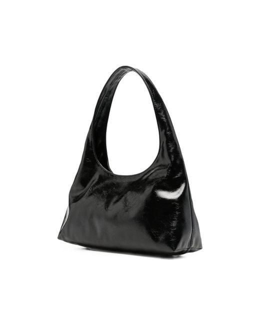A.P.C. Black A. P.C. Patent Logo-Print Tote Bag