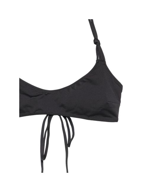 Frankie's Bikinis Black X Jennie Hana Halterneck Tie-Fastening Bikini Top