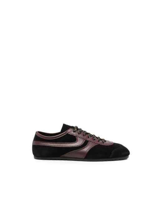 Dries Van Noten Black Lace-Up Leather Sneakers for men