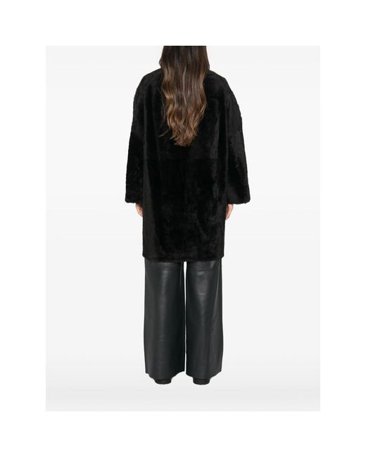 Yves Salomon Black Reversible Shearling Jacket